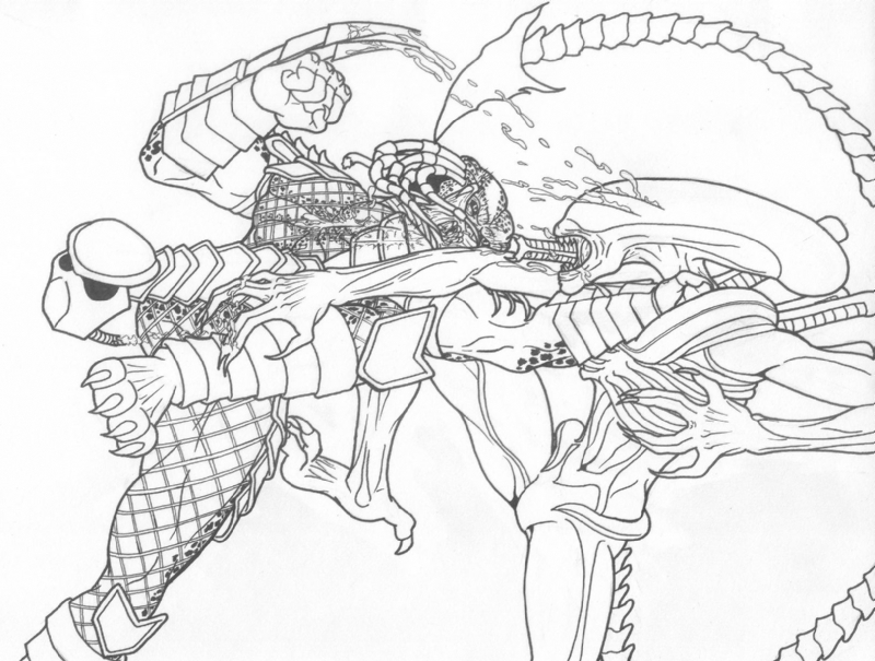 Alien Vs Predator, in Kyle Twilight's Regular art images Comic Art Gallery  Room