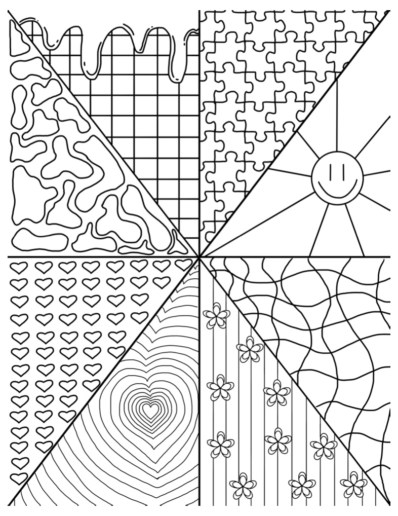 Preppy Section Coloring Sheet ...