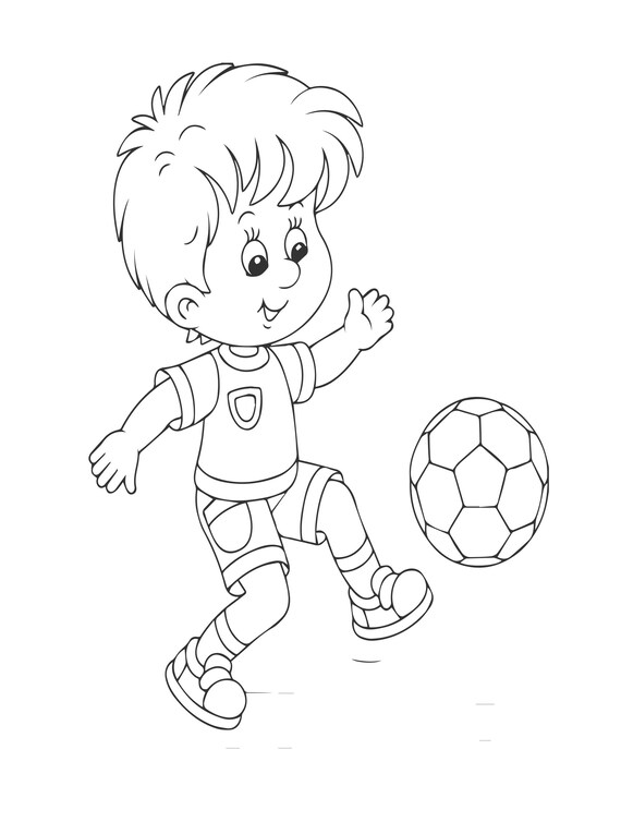 Soccer Coloring Sheets Variety Printable PDF Part Printable - Etsy