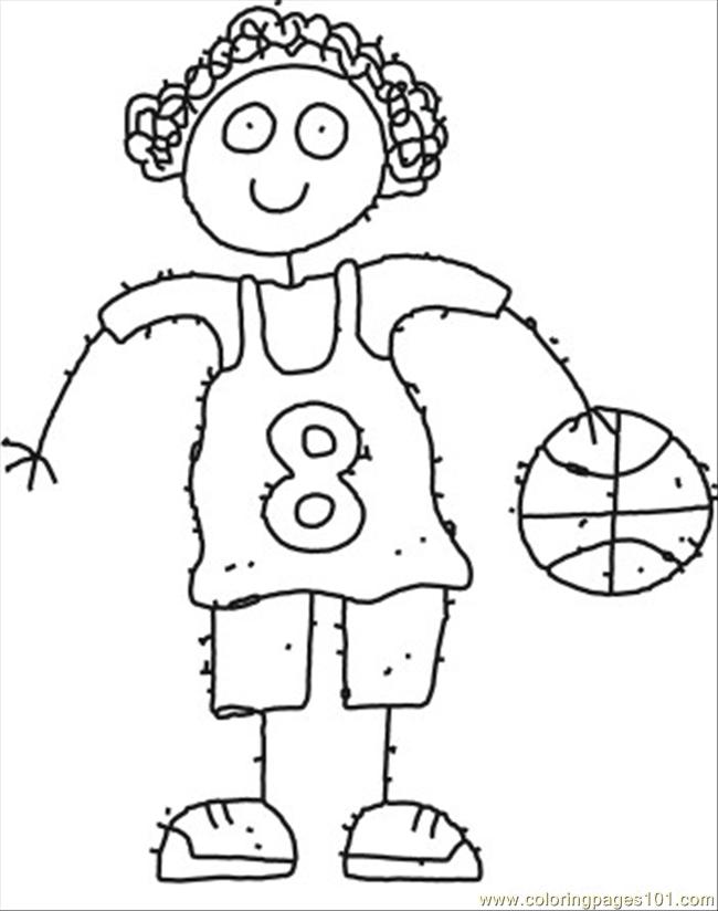 87 Ll Girl Cartoon Coloring Page Coloring Page for Kids - Free Basketball  Printable Coloring Pages Online for Kids - ColoringPages101.com | Coloring  Pages for Kids