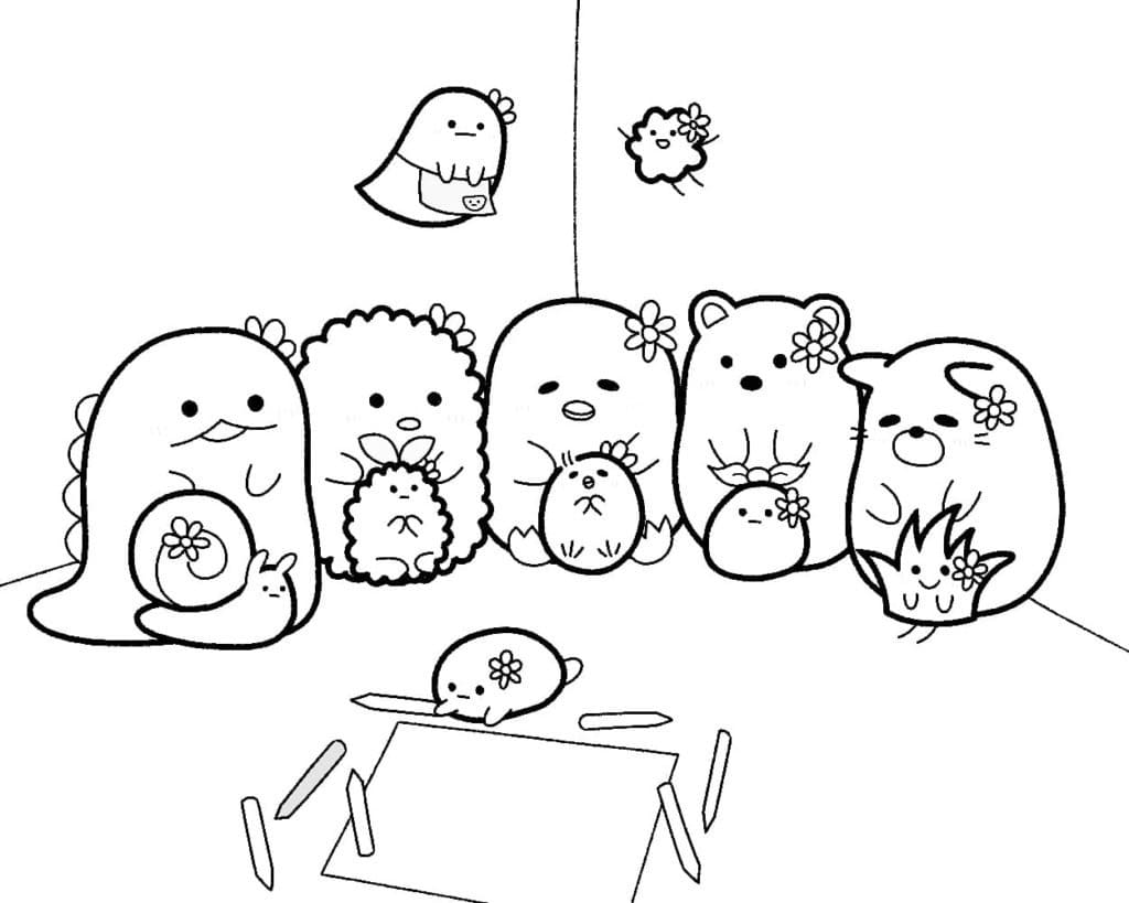 Sumikko Gurashi 5 Coloring Page - Free Printable Coloring Pages for Kids