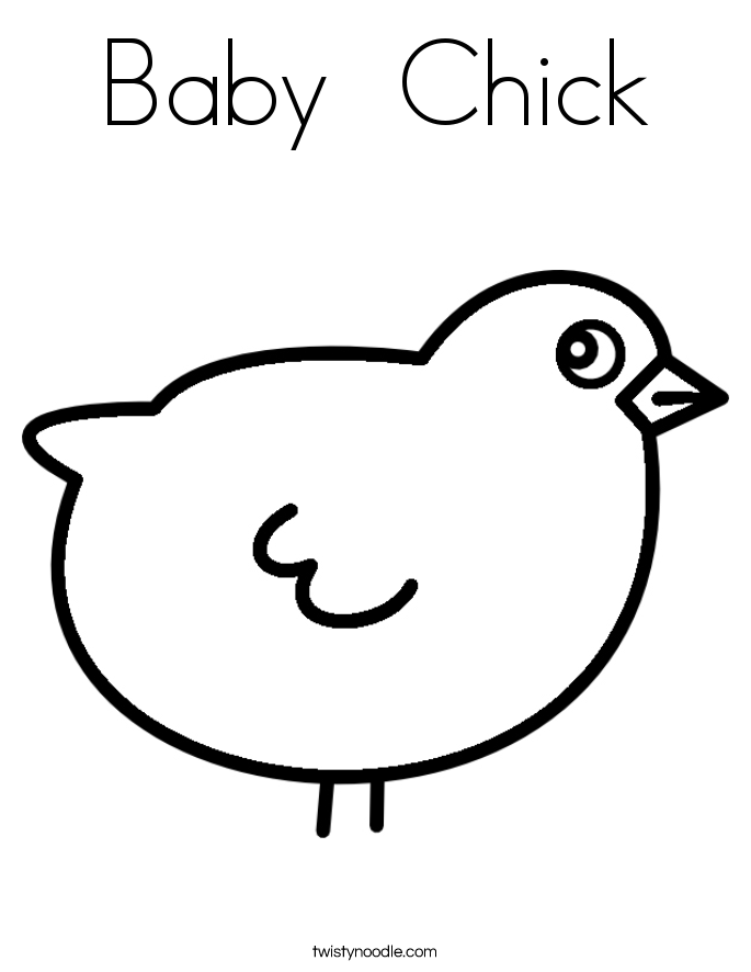 Baby Chick Coloring Page - Twisty Noodle