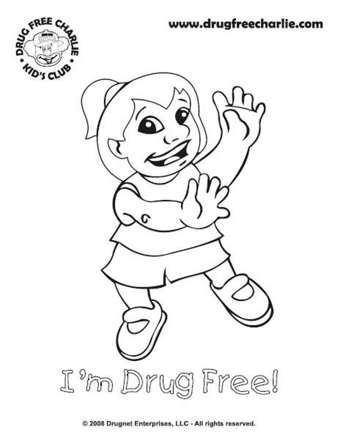 Just Say No To Drugs - Coloring Pages for Kids and for Adults