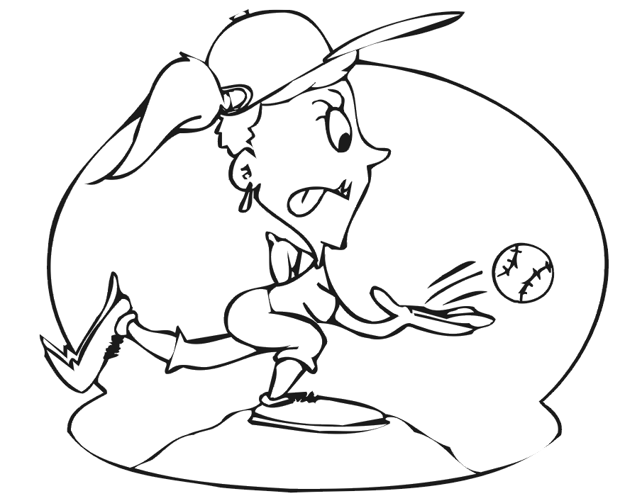 Softball Coloring Pages - Best Coloring Pages For Kids