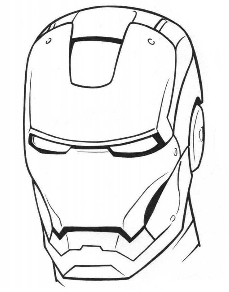 Iron Man Mask Coloring Page - Free Printable Coloring Pages for Kids