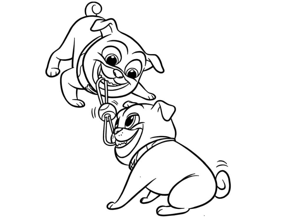 Bingo and Rolly 3 Coloring Page - Free Printable Coloring Pages for Kids