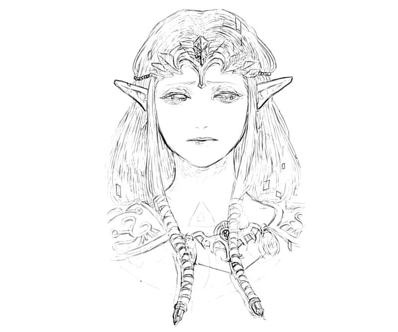 Drawing Zelda #113291 (Video Games) – Printable coloring pages