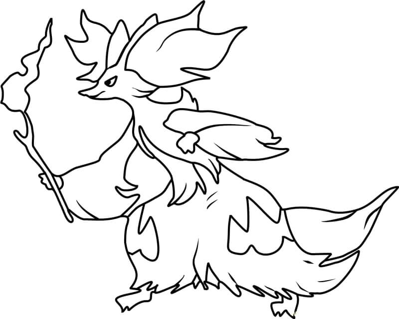 Delphox Coloring Pages - Free Printable Coloring Pages for Kids