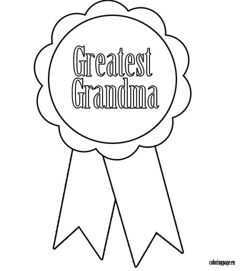 Greatest Grandma Ribbon | Coloring Page | Grandparents day cards,  Grandparents day crafts, Mothers day coloring cards