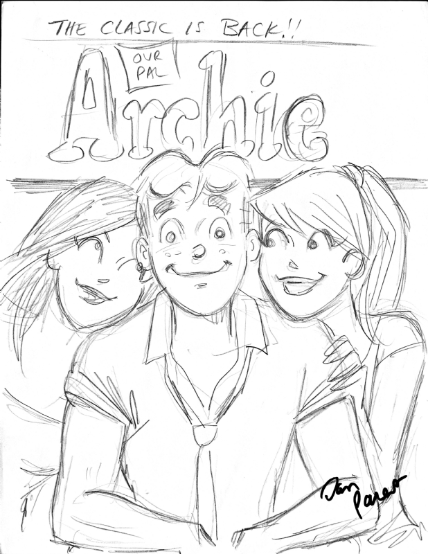 Your Pal Archie #1 cover test sketch, in Aaron Reynolds's Archie Comics  Comic Art Gallery Room