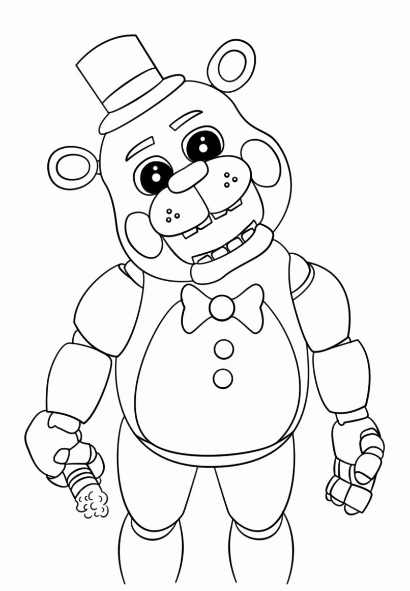 28 Freddy Fazbear Coloring Page in 2020 | Fnaf coloring pages ...