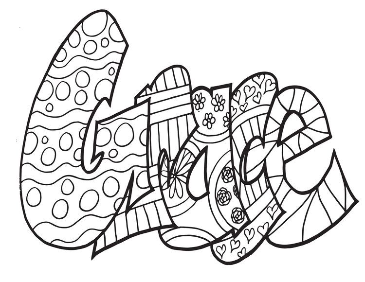 GRACE Free Printable Coloring Page by Stevie Doodles #grace ...