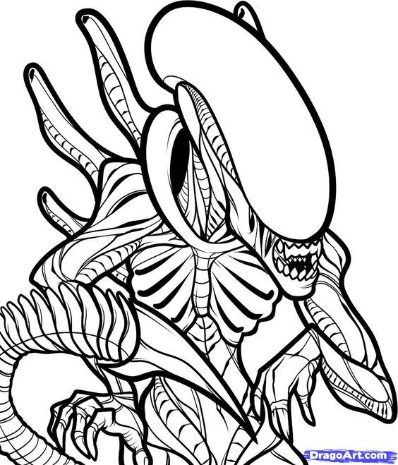 free alien vs predator coloring pages coloring page. alien ...
