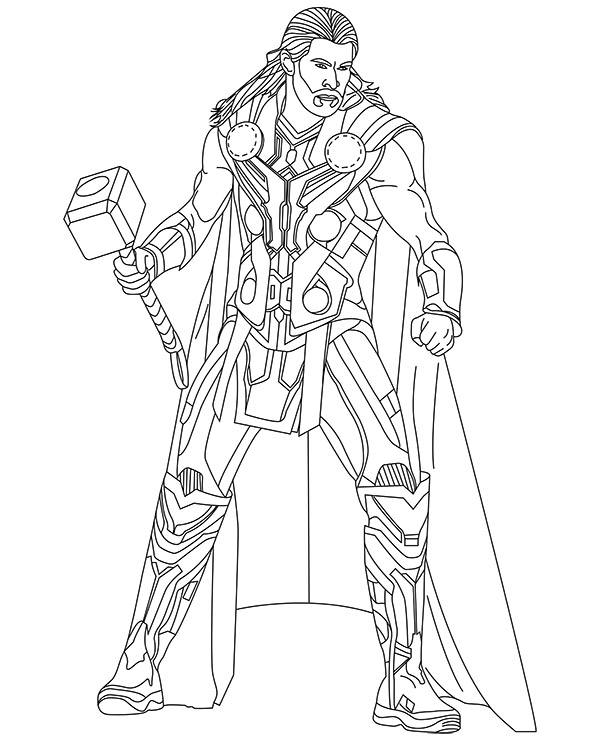 Thor coloring page Avengers coloring ...