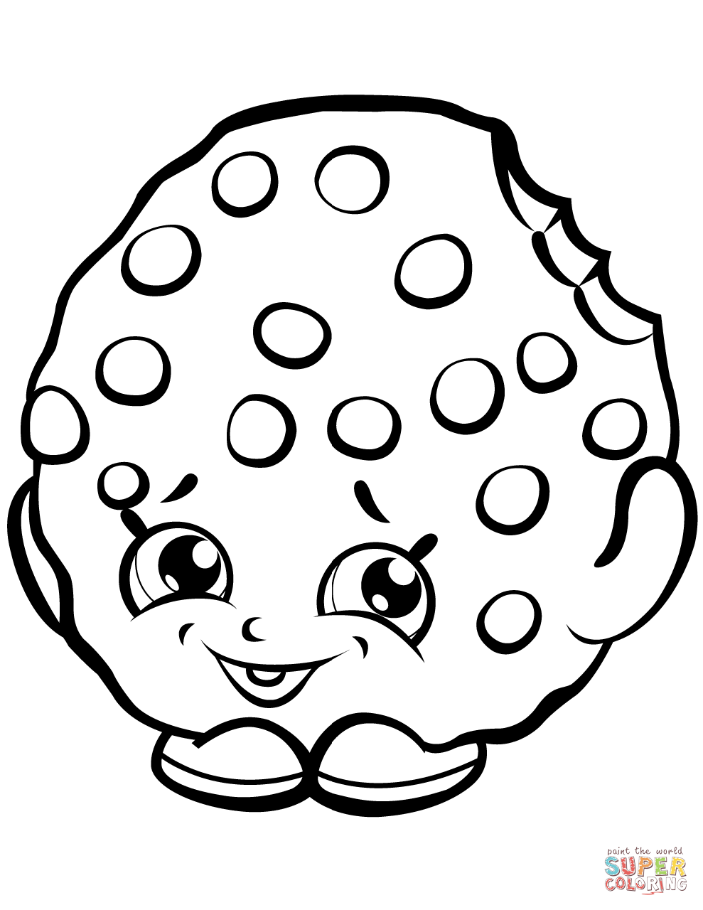 Kooky Cookie Shopkin coloring page | Free Printable Coloring Pages