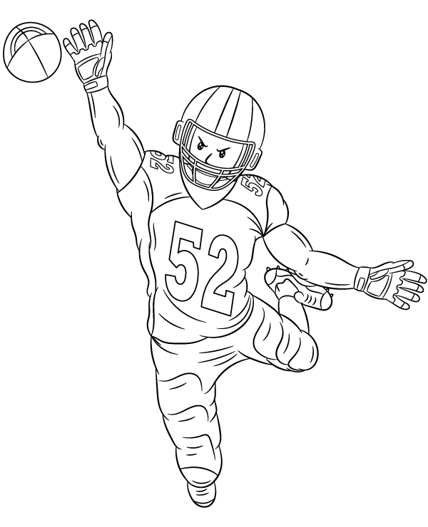 NFL ball catch coloring page ...