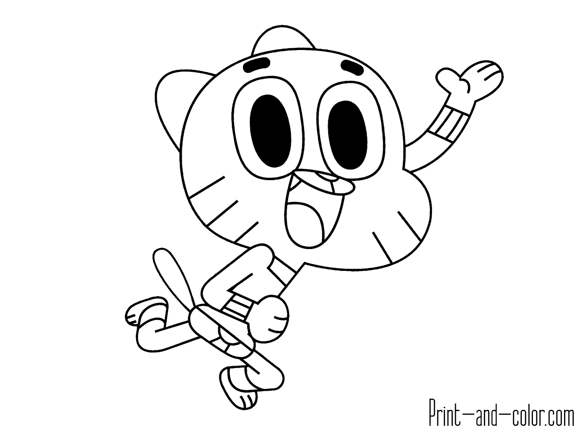 The Amazing World of Gumball coloring pages | Print and Color.com