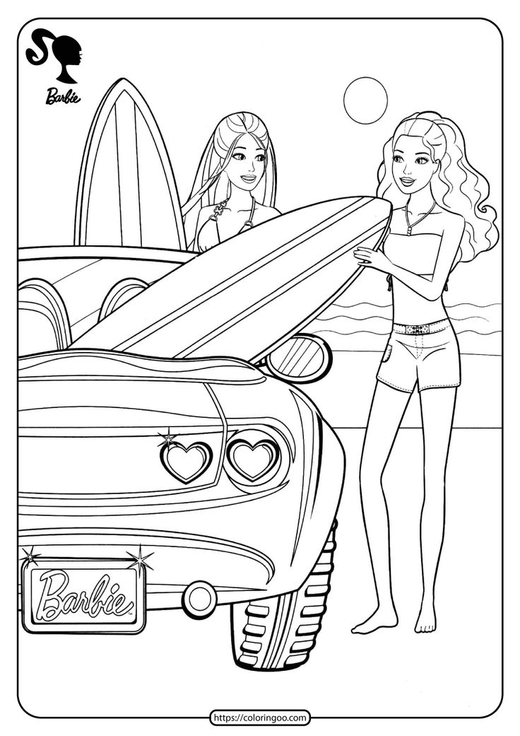 Barbie coloring, Cartoon coloring pages