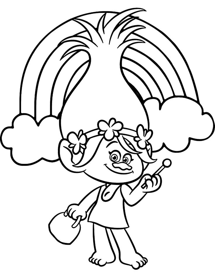 40+ Trolls Coloring Pages For Kids ...