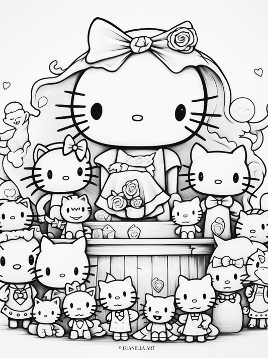 Sanrio Characters Coloring Page – Luanella Art