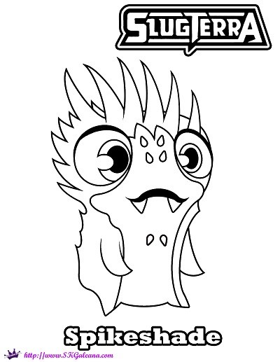 Free Coloring Page of Spikeshade from Slug It Out 2 – SKGaleana