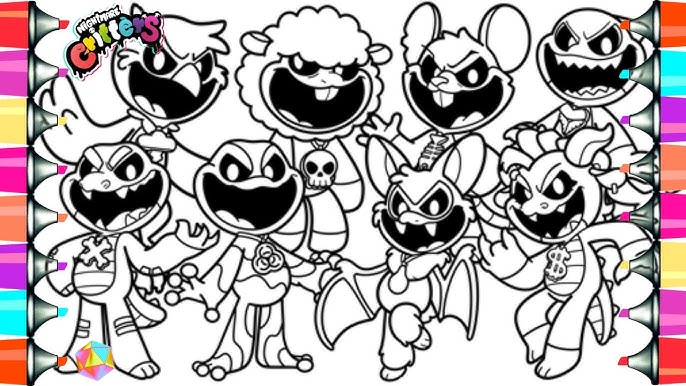 Poppy Playtime Chapter 4 Coloring Pages / How To Color Nightmare Critters /  NCS Music