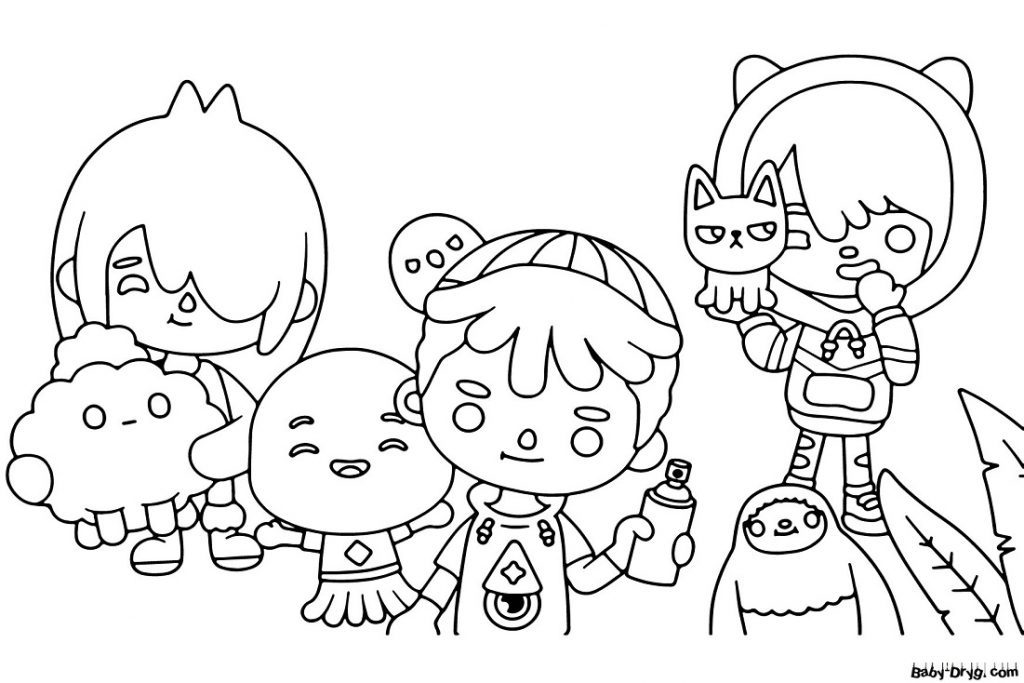 Coloring Toca Boca Heroes with Krampets | Coloring Toca Boca