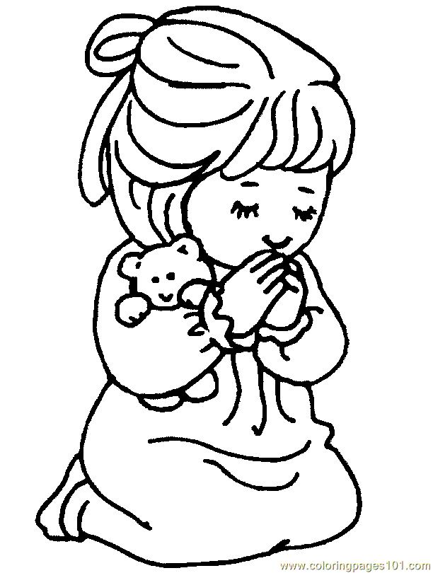 Children Praying Coloring Page | Clipart Panda - Free Clipart Images