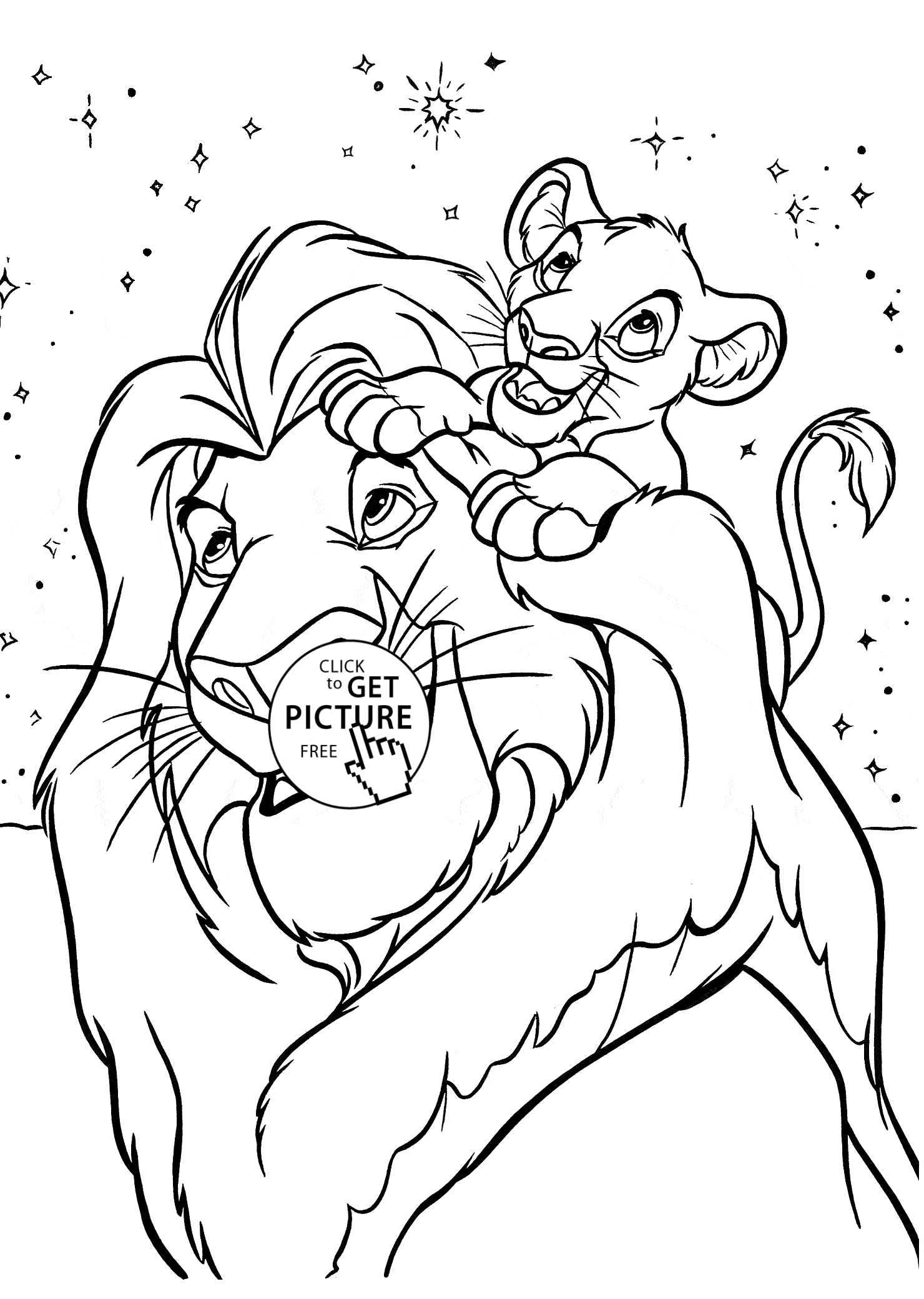 Lion King coloring page for kids, disney coloring pages printables ...