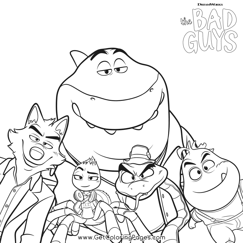 The Bad Guys Coloring Pages - GetColoringPages.com