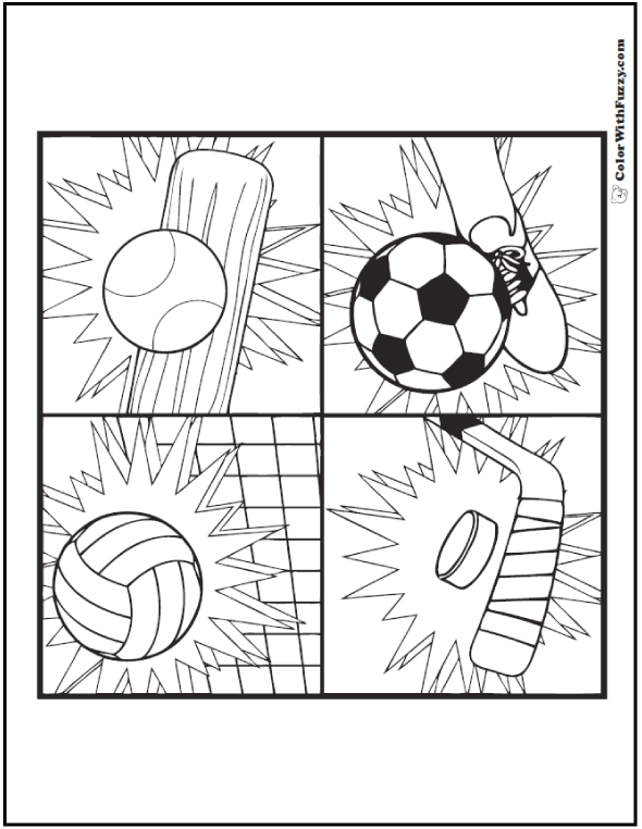 121+ Sports Coloring Sheets ✨ Customize And Print PDF