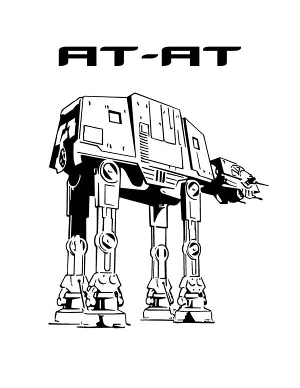 AT AT In Star Wars Coloring Page ...