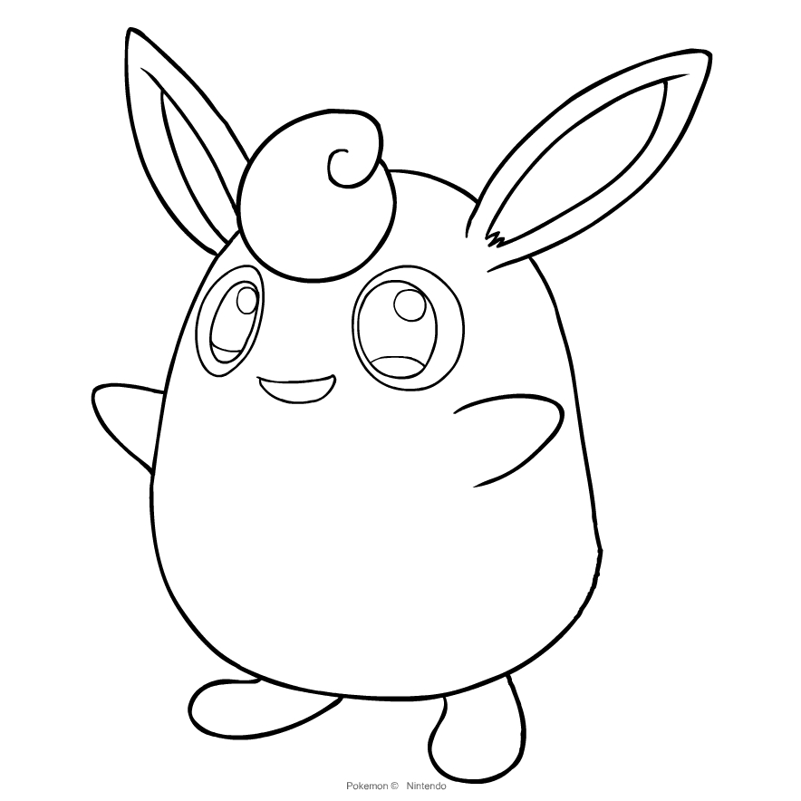 Wigglytuff from Pokemon coloring page