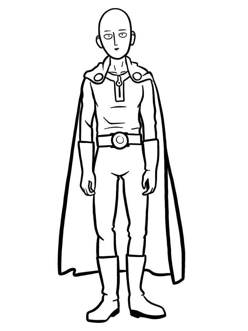 Saitama Coloring Pages - One-Punch Man Coloring Pages - Coloring Pages For  Kids And Adults