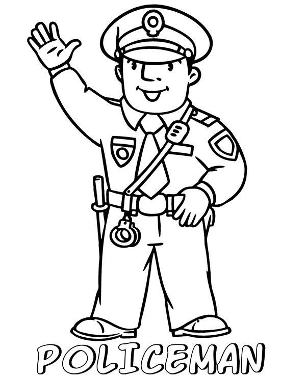 Printable Policeman Coloring Page For Kids Coloring Nation