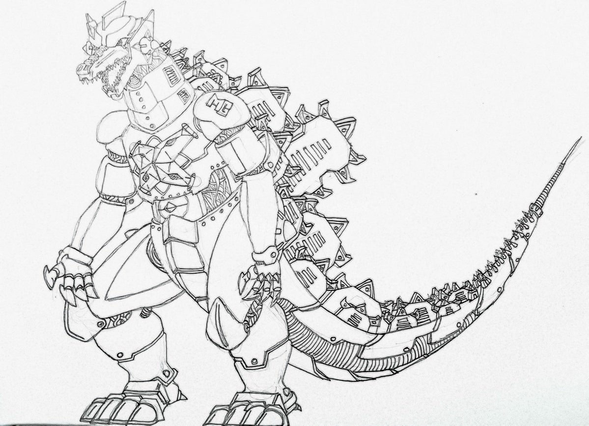 A better look at my Mechagodzilla design. : r/GODZILLA