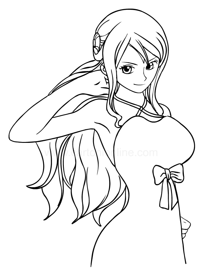 Beautiful Nami Coloring Page - Free Printable Coloring Pages for Kids