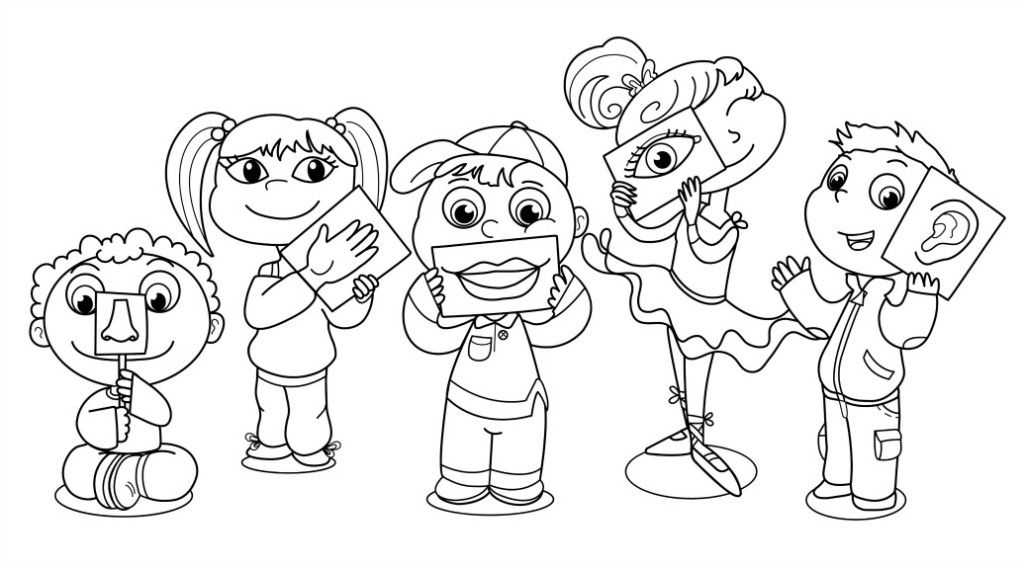 Five Senses Coloring Pages - Artscolors