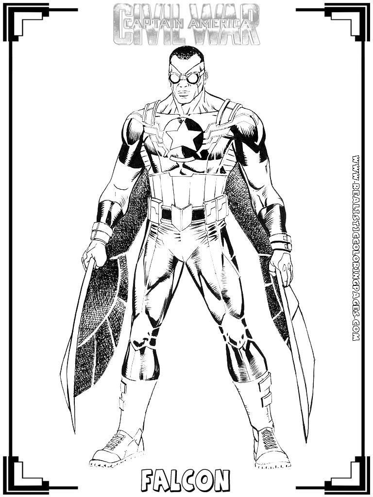 Marvel Captain America Civil War Coloring Page Coloring Pages