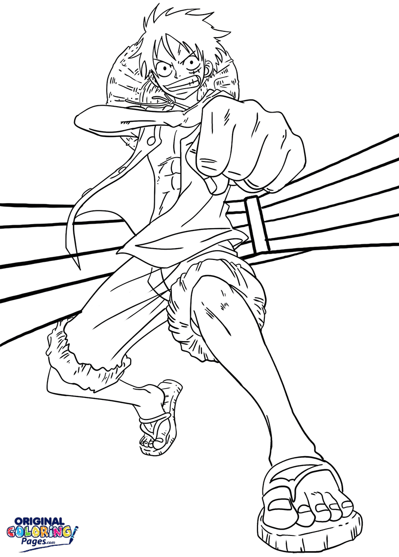 Luffy Anime Coloring Page | Coloring Pages - Original Coloring Pages