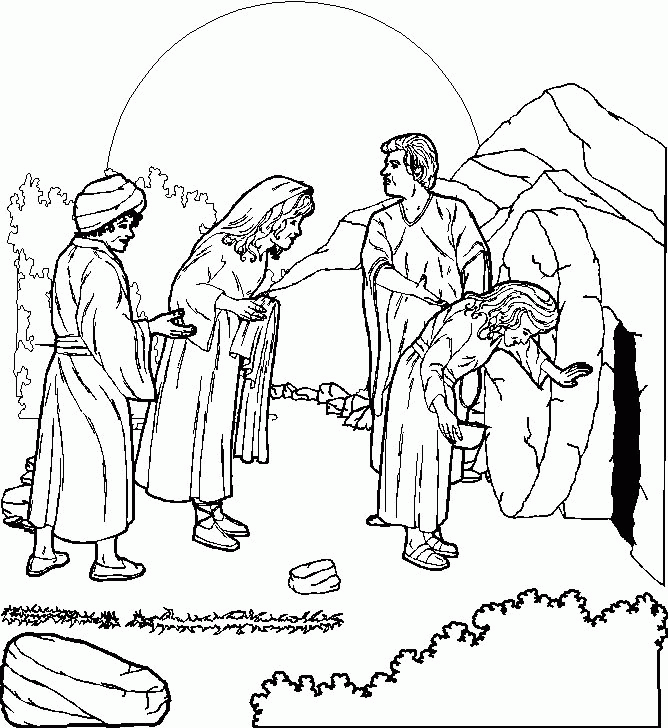 easter sunday coloring page - Clip Art Library