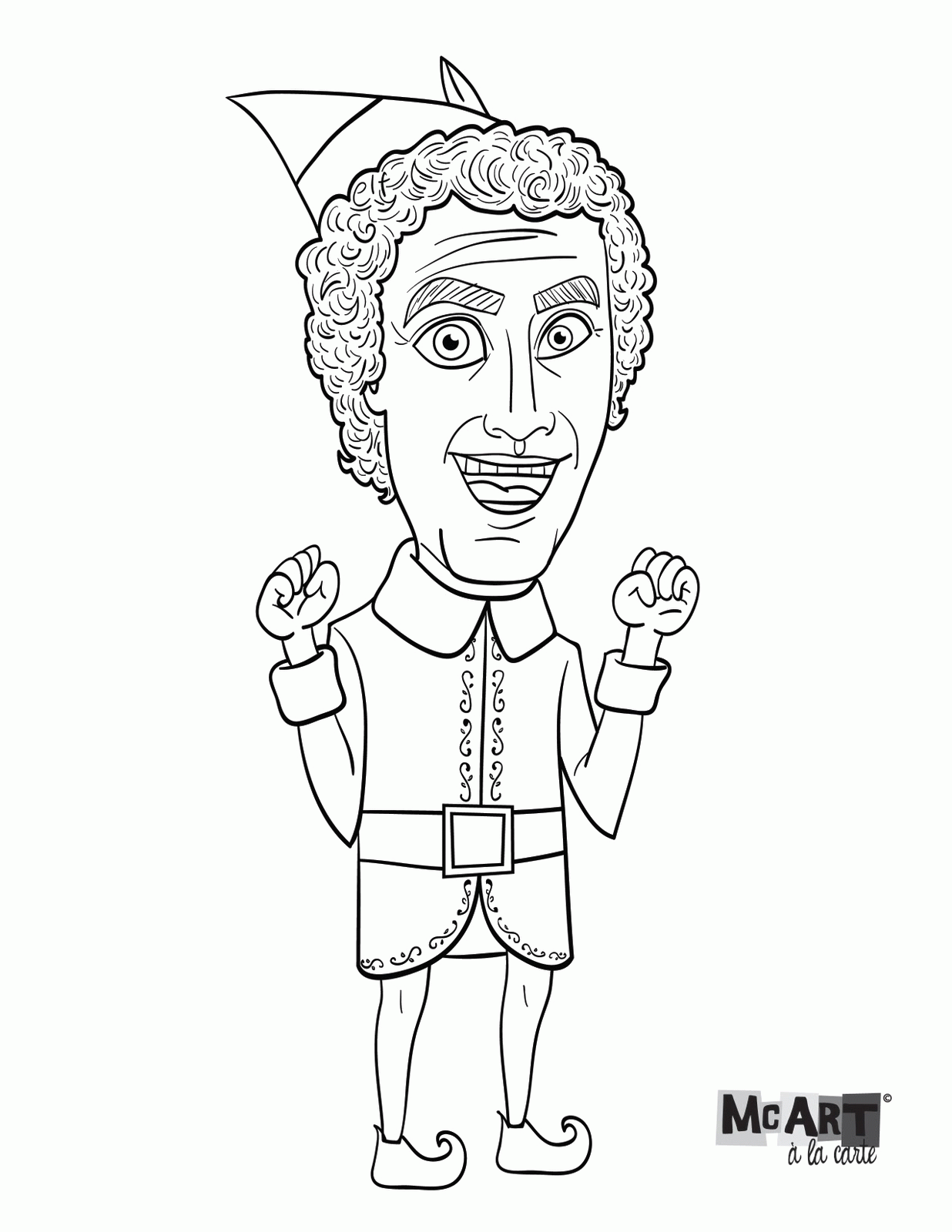 8 Pics of Buddy The Elf Coloring Pages - Elf Movie Coloring Pages ...
