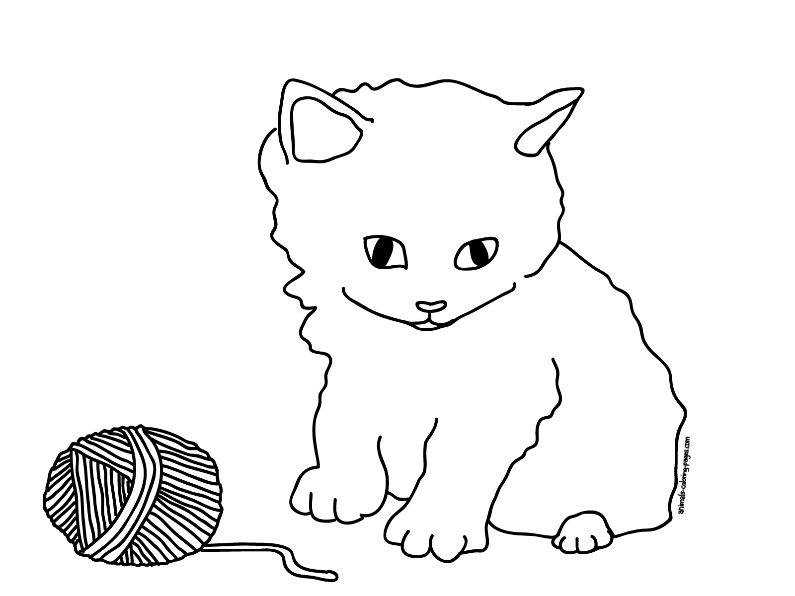 Cute Cat Coloring Pages Cartoon Cat Coloring Pages Printable. Kids ...