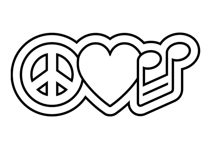Printable Peace Sign Coloring Pages - Colorine.net | #26952 | Coloring pages,  Love coloring pages, Coloring book pages