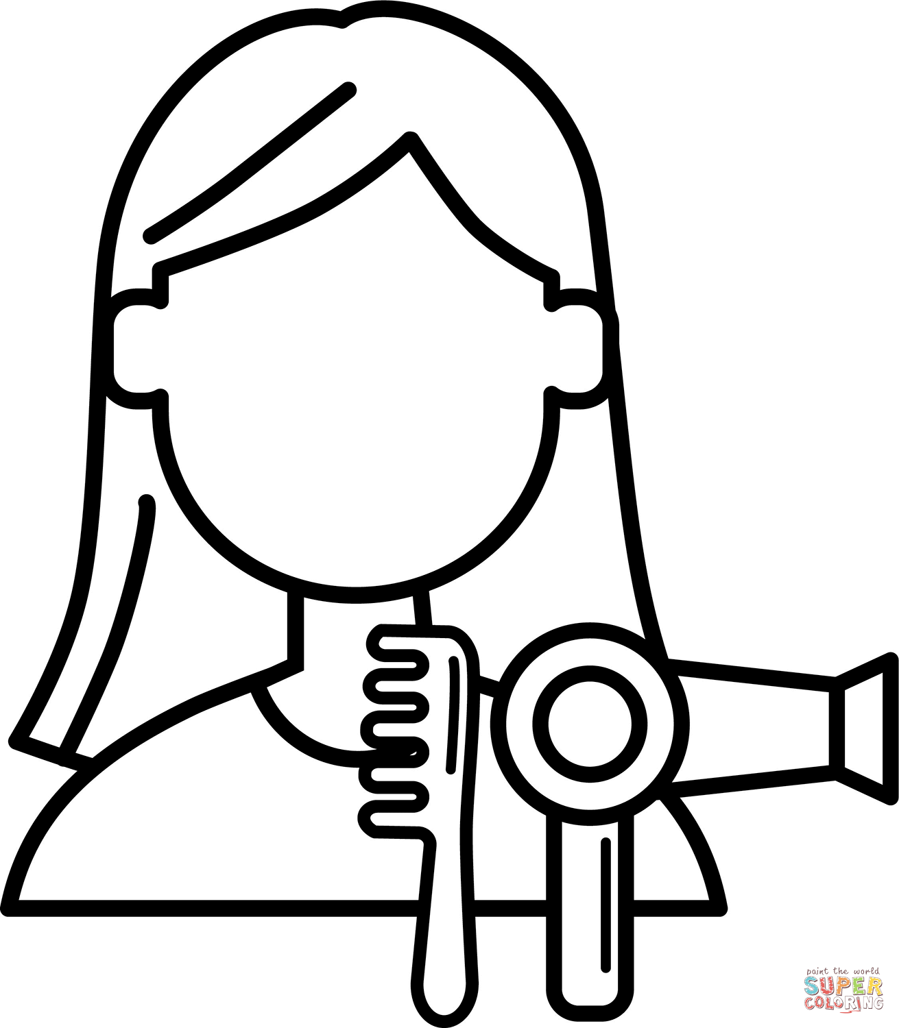 Hair Stylist coloring page | Free Printable Coloring Pages