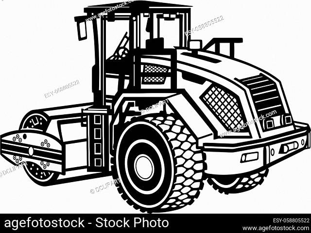 Steam roller and excavator Stock Photos and Images | agefotostock