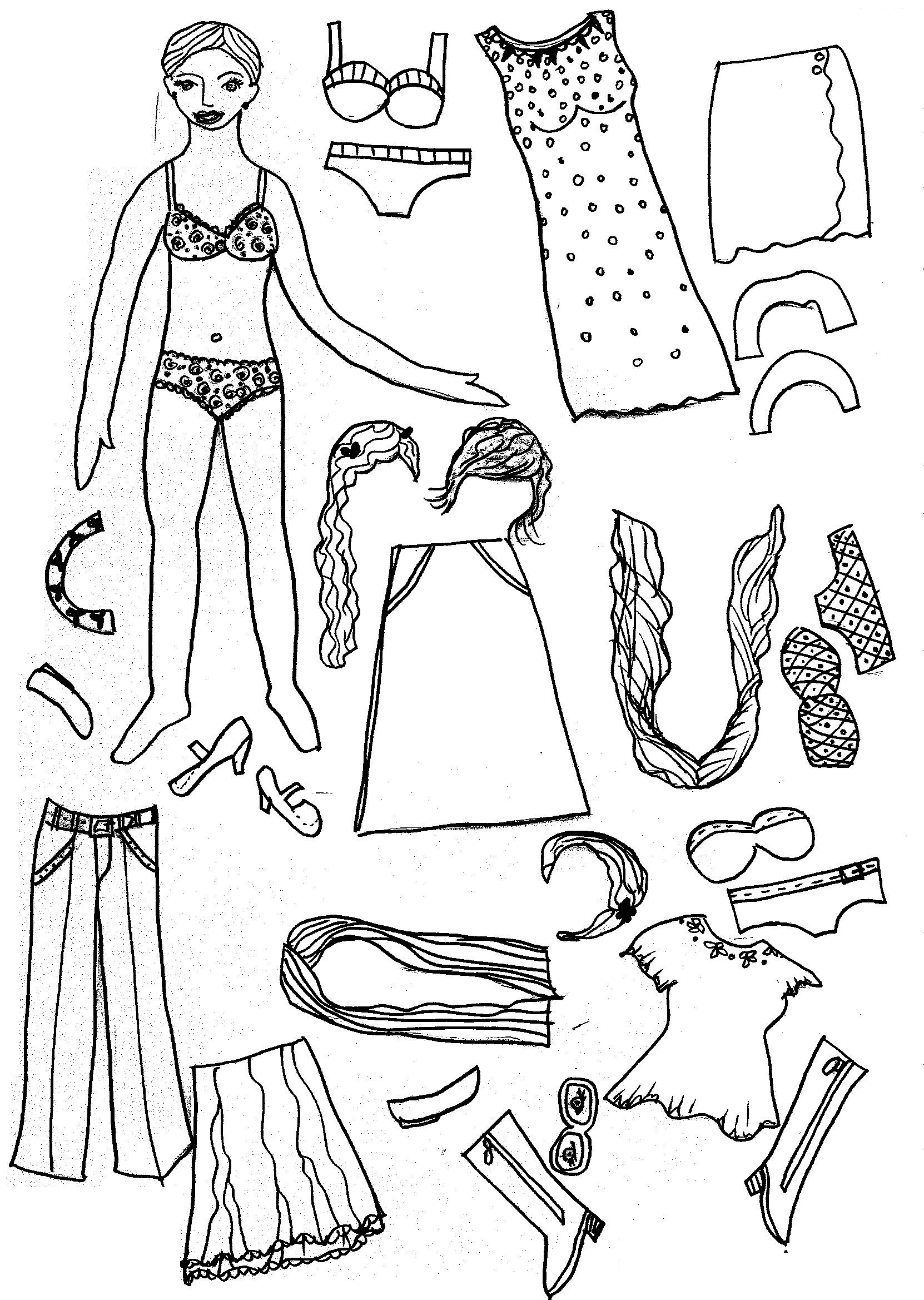 Printable Paper Doll Coloring Pages | ColoringMe.com