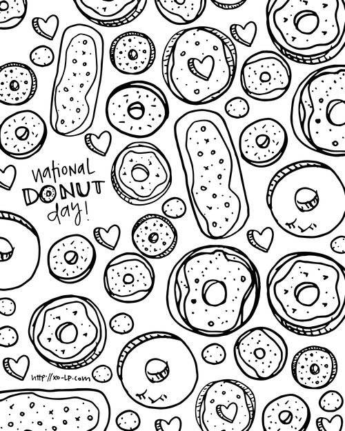 National Donut Day! A FREE xo-lp Coloring Sheet to celebrate ...