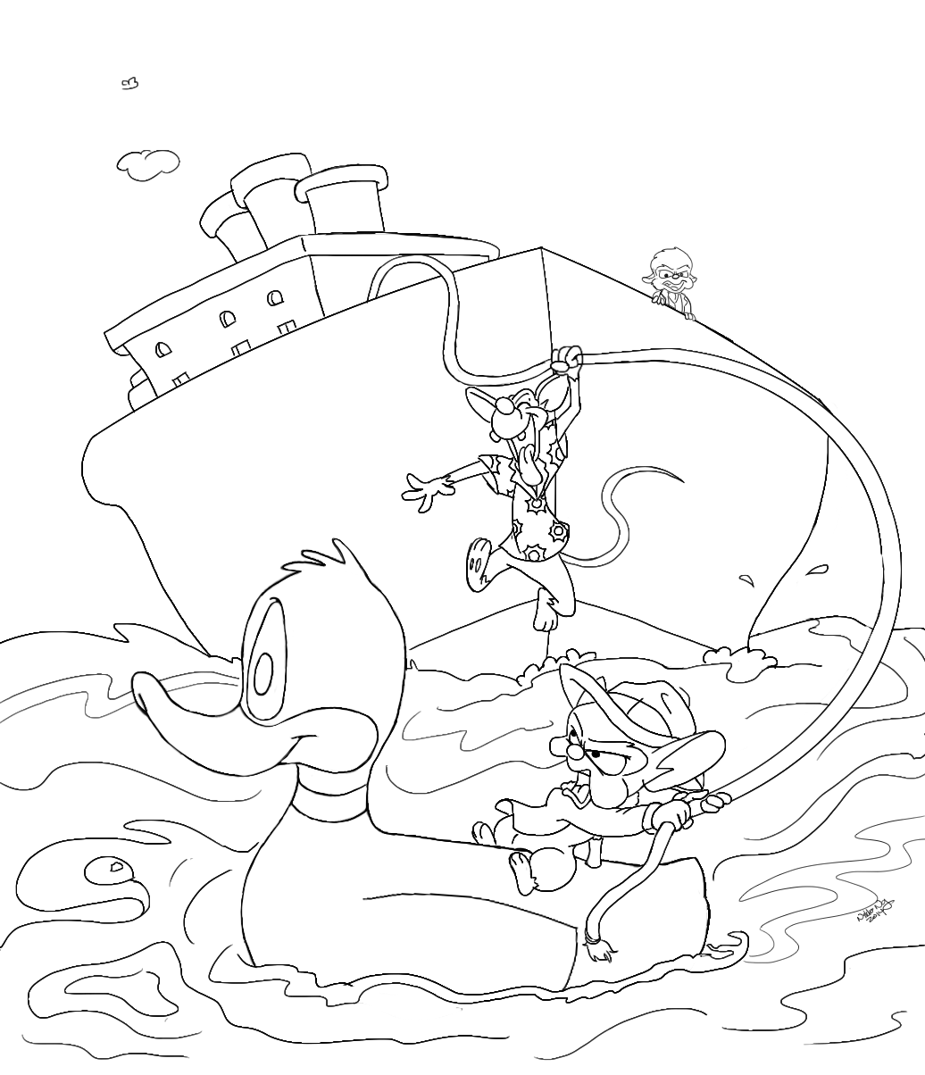 Coloring Page: Pinky 'n the Brain Recover Rodents by AyakoOtani on ...
