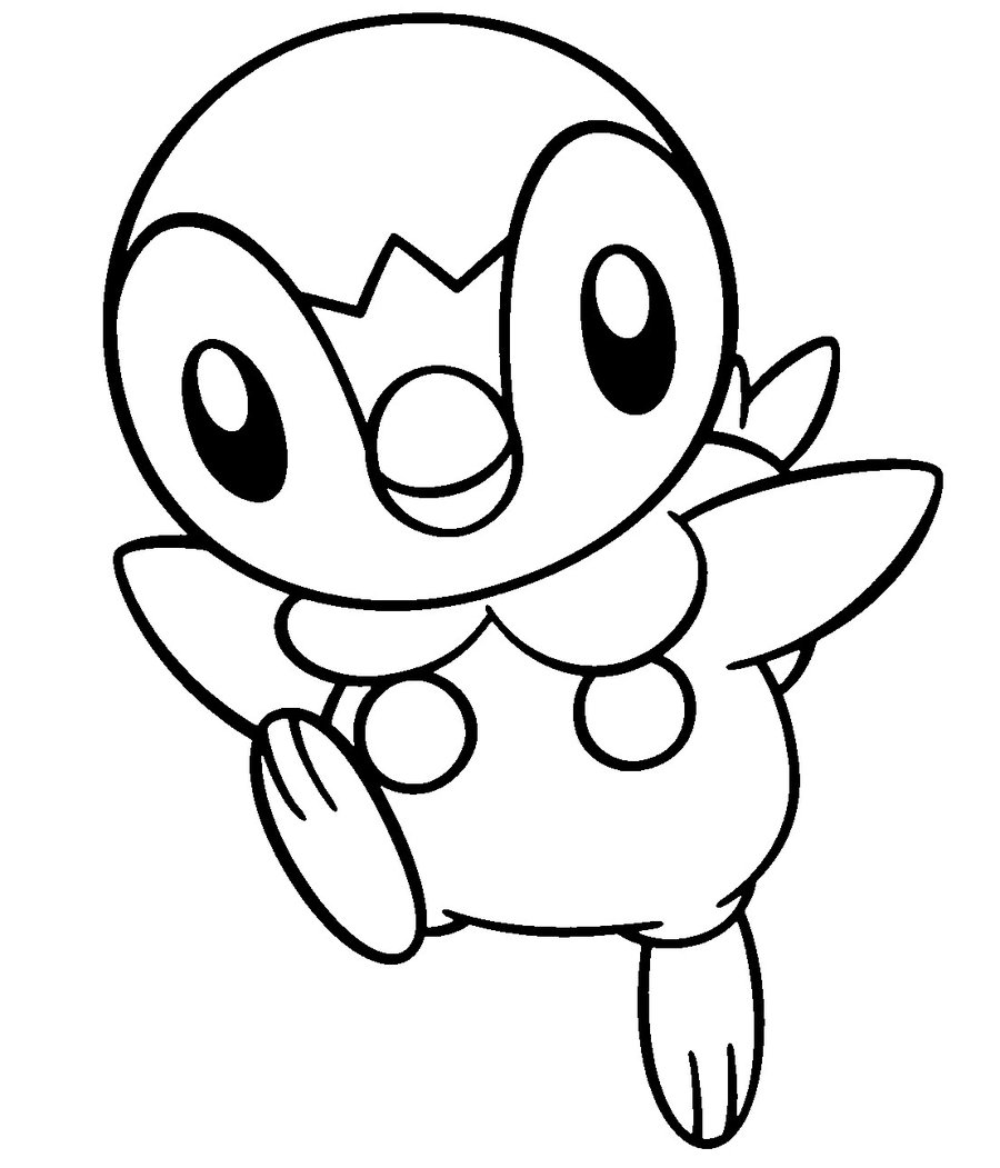 Piplup Pokemon Coloring Page